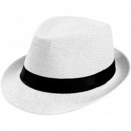 Sun Hats Unisex Summer Round Shape Sunscreen Patchwork Beach Hat Sun Hats - White - C118R76XH03 $21.58