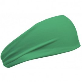 Headbands Womens 3 Inch Flatback Moisture Wicking Workout Sweatband - Sea Green - CB12ITCCD7P $11.57