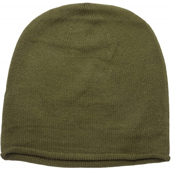 Skullies & Beanies Men's Knit Beanie - Army - C1118Y78YWT $14.42