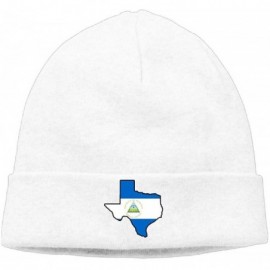 Skullies & Beanies Unisex Nicaragua Flag Texas Map Soft Skull Cap - White - C718IWT3XNZ $24.43