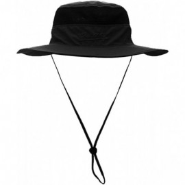 Sun Hats Wide Brim Sun Protection Bucket Hat Adjustable Outdoor Fishing - B09008 Black 1 - CA18N8WQR96 $10.32