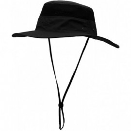 Sun Hats Wide Brim Sun Protection Bucket Hat Adjustable Outdoor Fishing - B09008 Black 1 - CA18N8WQR96 $10.32