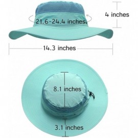 Sun Hats Wide Brim Sun Protection Bucket Hat Adjustable Outdoor Fishing - B09008 Black 1 - CA18N8WQR96 $10.32