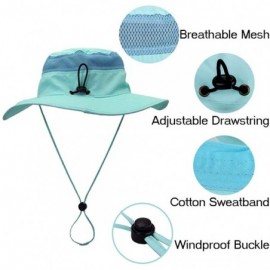 Sun Hats Wide Brim Sun Protection Bucket Hat Adjustable Outdoor Fishing - B09008 Black 1 - CA18N8WQR96 $10.32