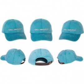 Baseball Caps Alpha Omicron Pi (N) Sorority Baseball Hat Cap Cursive Name Font AOII - Bright Blue - CE188TY6CK7 $16.49