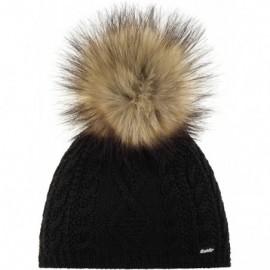 Skullies & Beanies Nelia Lux Winter Hat - Black/Light Brown - CN18SEOXOLA $59.90