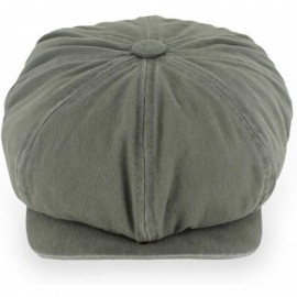 Newsboy Caps Mens/Womens Newsboy Summer Gatsby Soft Cotton Cap in - Olive - C418SG977RX $27.46