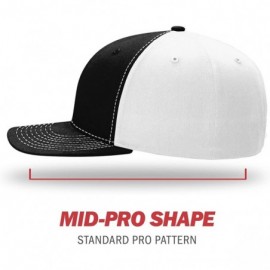 Baseball Caps Unisex 312 Twill-Back Trucker Adjustable Backstrap Baseball Cap - Black/White - C518EUS3O4Z $7.37