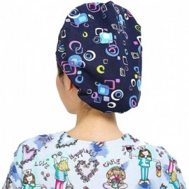 Baseball Caps Doctor Classic Scrub Hat Adjustable Sweatband Bouffant Cap for Women Ponytail (Print 23) - C6187K7DZ78 $13.18