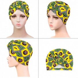 Skullies & Beanies 2 Pieces Women Knotted Turban Cap- Twist Head Wrap Beanie Perfect for Long/Short Hair - Set-d-4 - CO18UD0N...