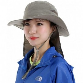 Sun Hats Womens Sun Hats Summer Wide Brim Flap Cover Cap UPF 50+ Fishing Hat - Army Green - CN18R7YG5EZ $19.08