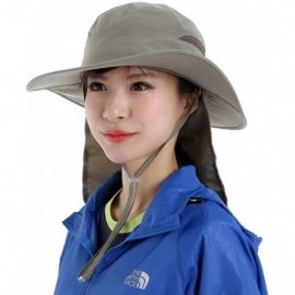 Sun Hats Womens Sun Hats Summer Wide Brim Flap Cover Cap UPF 50+ Fishing Hat - Army Green - CN18R7YG5EZ $11.55