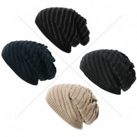 Skullies & Beanies Unisex Knit Beanie Visor Cap Winter Hat Fleece Neck Scarf Set Ski Face Mask 55-61cm - 1044-brown - CH18LL3...