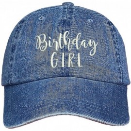 Baseball Caps Birthday Girl Dad Hat - Baseball Cap - Denim - CV18NYTOOWM $18.19