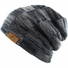 Skullies & Beanies Super Warm Slouchy Fleeced Long Beanie Warm Fur Lined Winter Knit Hat Thick Skull Cap - C118GL87UL3 $10.13
