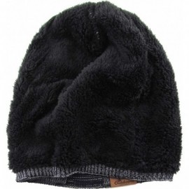 Skullies & Beanies Super Warm Slouchy Fleeced Long Beanie Warm Fur Lined Winter Knit Hat Thick Skull Cap - C118GL87UL3 $10.13