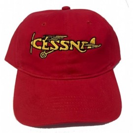 Baseball Caps Vintage Cessna Red Logo Hat with Adjustable Strap - CH18QGMQ030 $13.71