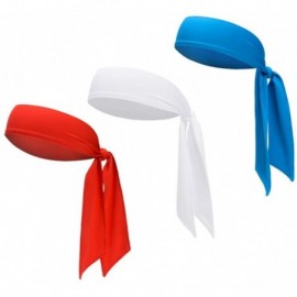 Balaclavas Sports Headband Sweatbands Wristbands - 3pcs-blue+red+white - C618N7ZDA8H $9.41