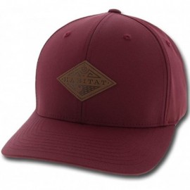 Baseball Caps Habitat Flexfit Style Hat - Maroon - C118Q02RSKL $22.60