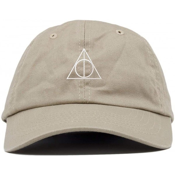 Baseball Caps Deathly Hallows Magic Logo Embroidered Soft Cotton Low Profile Cap - Vc300_khaki - CB18ONHNAU3 $18.09