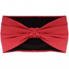 Headbands Versatile Multi Style Breathable Microfiber - Black with Red - CQ11BID6STH $9.98