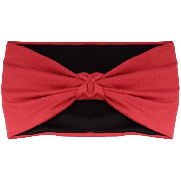 Headbands Versatile Multi Style Breathable Microfiber - Black with Red - CQ11BID6STH $9.98