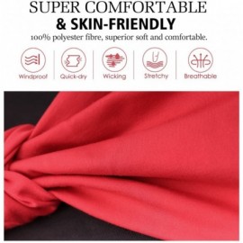 Headbands Versatile Multi Style Breathable Microfiber - Black with Red - CQ11BID6STH $9.98