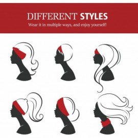 Headbands Versatile Multi Style Breathable Microfiber - Black with Red - CQ11BID6STH $9.98