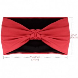 Headbands Versatile Multi Style Breathable Microfiber - Black with Red - CQ11BID6STH $9.98