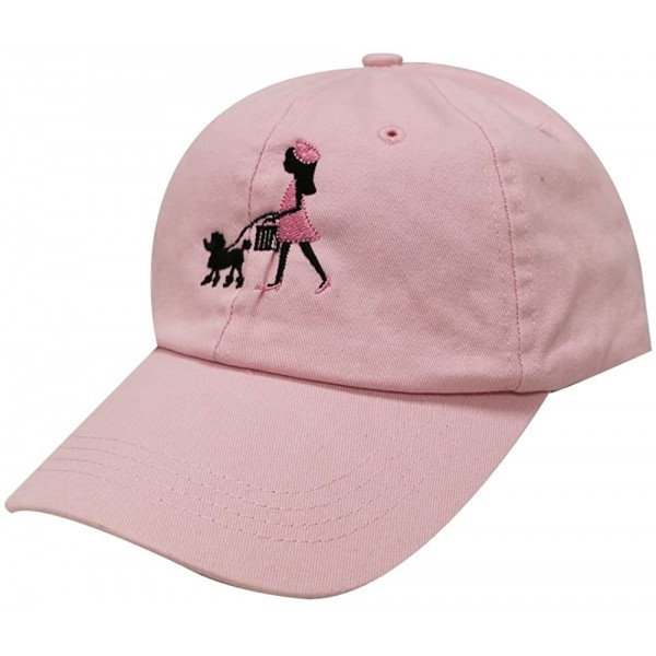 Baseball Caps Paris Paris Cotton Baseball Dad Caps - Pink - CU12LLTL1U3 $12.16