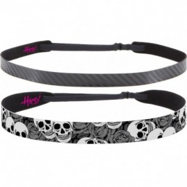 Headbands Cute Fashion Adjustable No Slip Hairband Headbands for Women Girls & Teens (Black & Grey Skulls 2pk) - Skulls 2pk -...