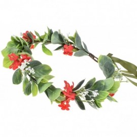 Headbands Succulent Flower Crown Eucalyptus Halo Wedding Floral Headband Photo Prop - B-red - CO18RKTXOEH $12.96