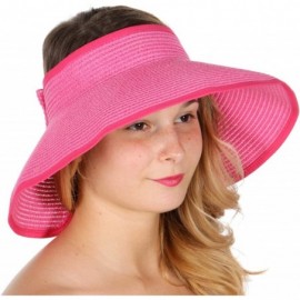 Visors Sun Visor Beach Golf Protection Cap Women Summer Beach Hat- Outdoor Sports - Wide Brim Pink - CP18NUQZ7TG $19.29