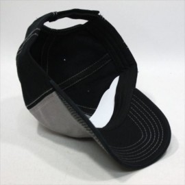 Baseball Caps Classic Washed Cotton Twill Low Profile Adjustable Baseball Cap - C Black/Gray/Black - CG12L0OUDGR $16.19