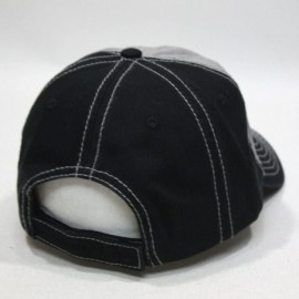 Baseball Caps Classic Washed Cotton Twill Low Profile Adjustable Baseball Cap - C Black/Gray/Black - CG12L0OUDGR $16.19