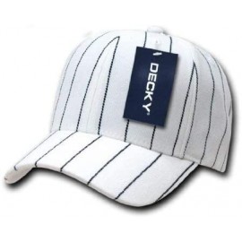 Baseball Caps Pin Striped Adjustable Baseball Caps 208 - White - CK11K0ZK4AH $14.37