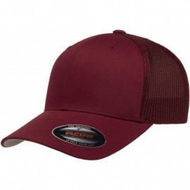 Baseball Caps Trucker Mesh Fitted Cap - Cranberry - CL18X2WZ2E8 $11.79