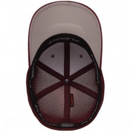 Baseball Caps Trucker Mesh Fitted Cap - Cranberry - CL18X2WZ2E8 $11.79