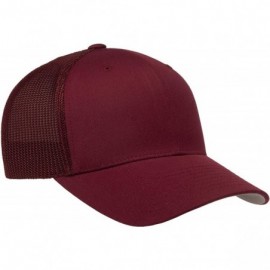 Baseball Caps Trucker Mesh Fitted Cap - Cranberry - CL18X2WZ2E8 $11.79