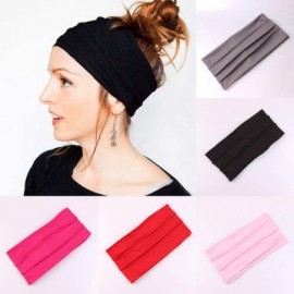 Headbands Women Fashion Bohemia Boho Stretch Elastic Headband Indian Headpiece Headwrap Turban Headwear Yoga Bandage - C118M6...