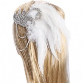 Headbands Art Deco Inspired Gatsby Crystal Flapper Headband 1920s Headpiece Vintage Wedding Accessories - CU185WEI9TZ $12.79