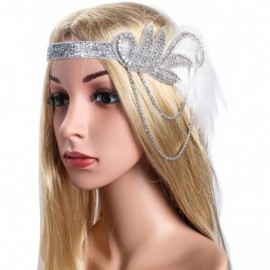 Headbands Art Deco Inspired Gatsby Crystal Flapper Headband 1920s Headpiece Vintage Wedding Accessories - CU185WEI9TZ $12.79