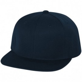 Baseball Caps Flexfit 6 Panel Premium Classic Snapback Hat Cap - Dark Navy - C312D6KE2QF $7.24