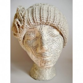 Skullies & Beanies Winter Hat for Women Girl Teen's Winter Thick Knit Beanie Ski Hat M-10A - Beige - CG11B2NNZD5 $38.05