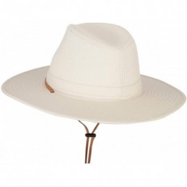 Fedoras Men's Cotton Canvas Outback Style Fedora Hat - Beige - CI18TX8UKIG $35.89