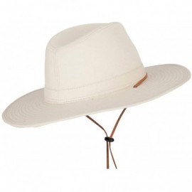 Fedoras Men's Cotton Canvas Outback Style Fedora Hat - Beige - CI18TX8UKIG $35.89