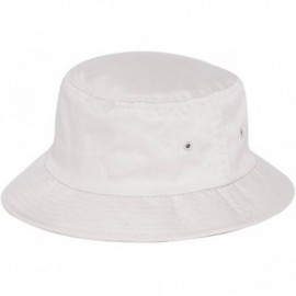 Bucket Hats Twill Bucket Hat (Various Size and Color) - Beige - CZ11B3EFZBD $12.34