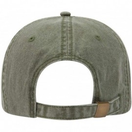 Baseball Caps 6 Panel Low Profile Garment Washed Pigment Dyed Baseball Cap - Ol. Green - CG12IVB0GZ5 $14.02