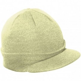 Skullies & Beanies Sports Visor Billed Knit Radar Cuff Beanie - L. Yellow - CW188IUEUER $12.22