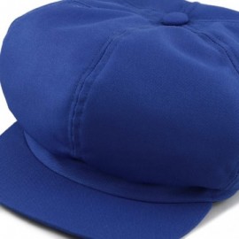 Newsboy Caps Exclusive Cotton Newsboy Gatsby Applejack Cabbie Plain Hat Made in USA - Royal - CG12OD23K1G $13.89
